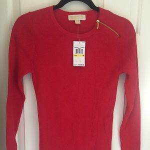 NWT Michael Kors Ribbed Long Sleeve Tee